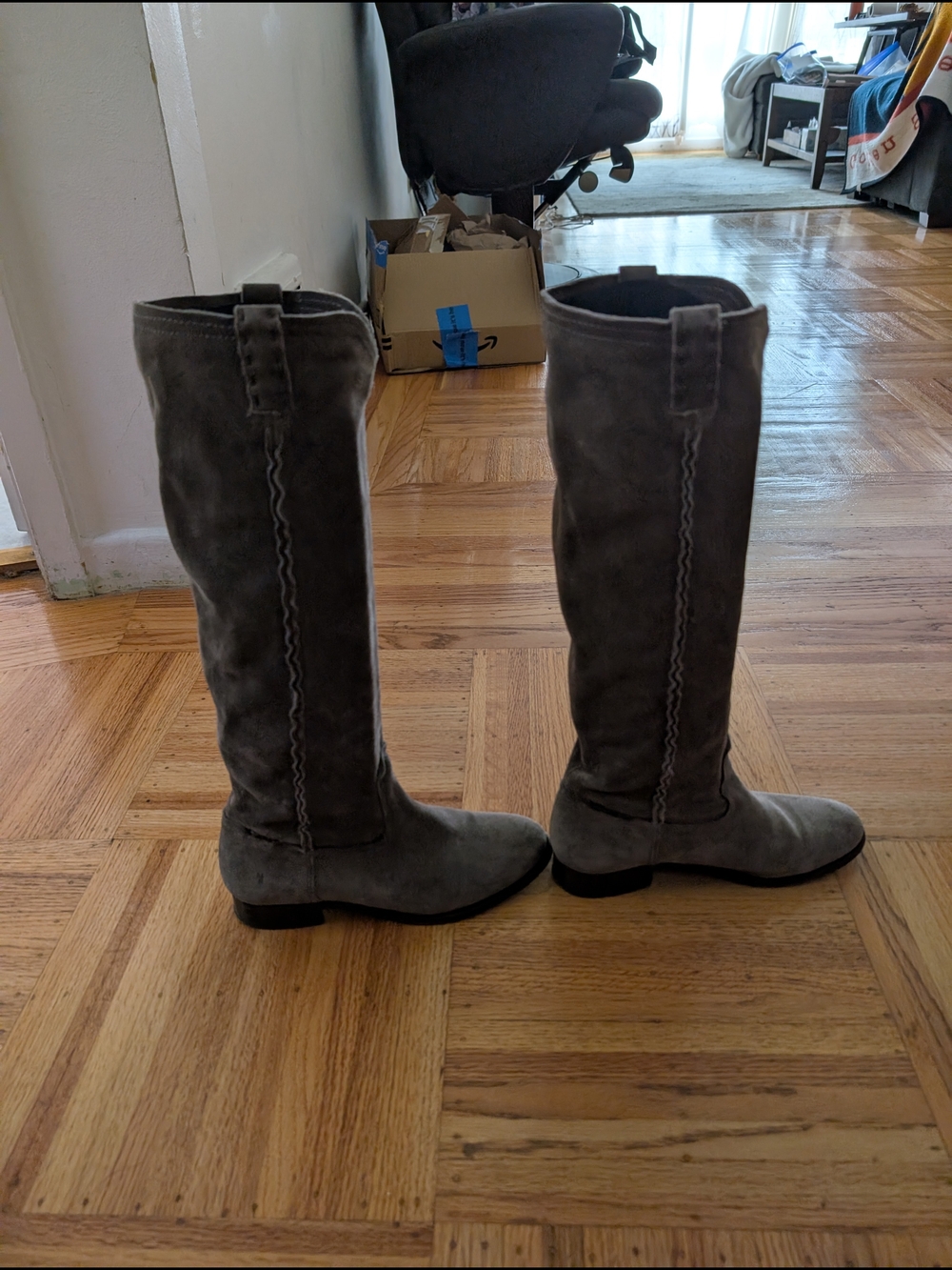 FRYE Cara Women's Gray Suede Boots